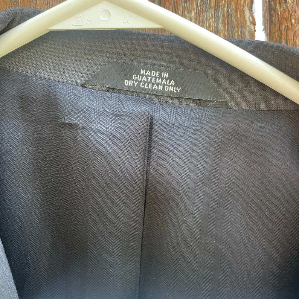 Haggar Men’s Blazer Suit Jacket Dark Grey Size 44R - Picture 4 of 11